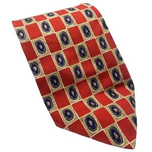Robert‎ Talbott Spaudlings mens Tie with square circle Pattern 65" Necktie LONG